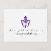 Weddenschapskaart | New Orleans | Paars Informatiekaartje (Achterkant)