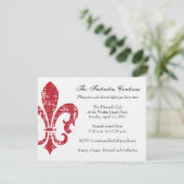 Weddenschapskaart | New Orleans | Rood Informatiekaartje (Staand voorkant)