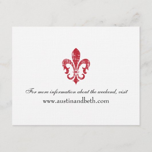 Weddenschapskaart | New Orleans | Rood Informatiekaartje (Achterkant)