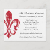 Weddenschapskaart | New Orleans | Rood Informatiekaartje (Voorkant)