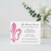 Weddenschapskaart | New Orleans | Roze Informatiekaartje (Staand voorkant)