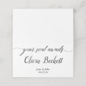 Weddenschapskaart Plaatskaartje (Buitenkant ongevouwen)