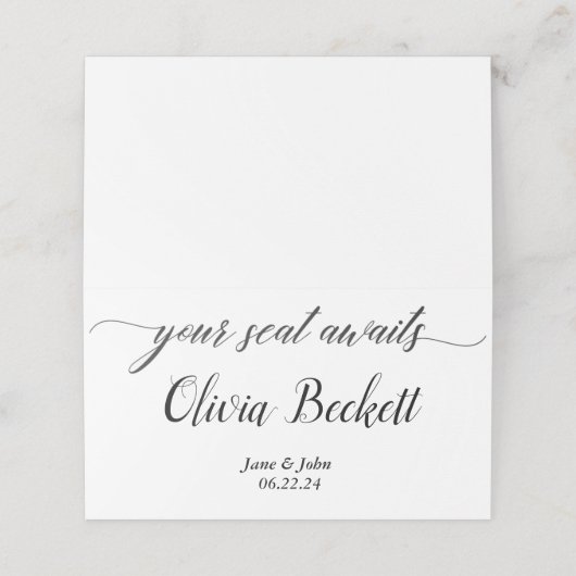 Weddenschapskaart Plaatskaartje (Buitenkant ongevouwen)