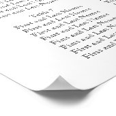 Weddenschapskaart Romantic Custom Personalize Poster (Hoek)