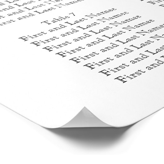 Weddenschapskaart Romantic Custom Personalize Poster (Hoek)