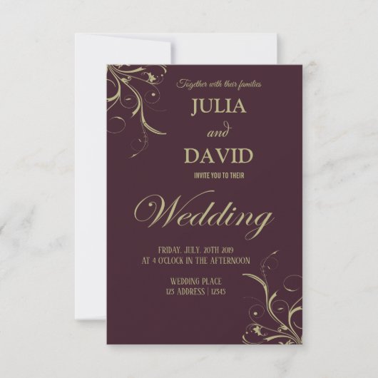 Weddenschapskaart RSVP Kaartje (Voorkant)