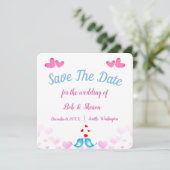 Weddenschapskaart Save The Date (Staand voorkant)
