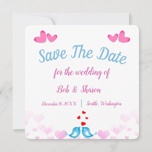 Weddenschapskaart Save The Date (Voorkant)