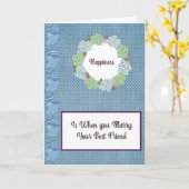 Weddenschapskaart voor trouwvrienden kaart (Gele Bloem)