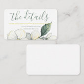 Weddenschapskaart, Waterverf Dogwood Blooms Informatiekaartje (Voorkant / Achterkant)