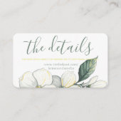 Weddenschapskaart, Waterverf Dogwood Blooms Informatiekaartje (Voorkant)