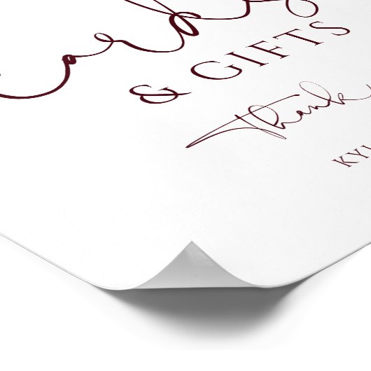 Weddenschapskaarten en Roos van bruinbloemen Poster (Hoek)