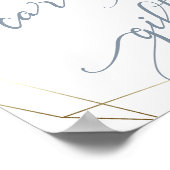 Weddenschapskaarten en taarten voor de blauwe bloe poster (Hoek)