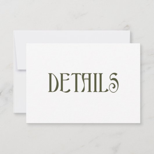 Weddenschapskaarten | Floral Art Nouveau RSVP Kaartje (Voorkant)