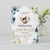 Weddenschapskaarten Folie Uitnodiging (Staand Voorkant)