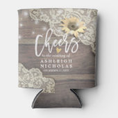 Weddenschapskaarten naar liefdeshout Zonnebloemen  Blikjeskoeler (Voorkant)