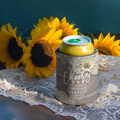 Weddenschapskaarten naar liefdeshout Zonnebloemen  Blikjeskoeler