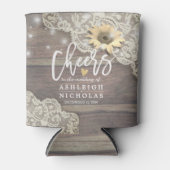 Weddenschapskaarten naar liefdeshout Zonnebloemen  Blikjeskoeler (Voorkant)