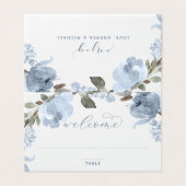 Weddenschapskaarten Stusty Blue Soft Waterverf Kaart (Buitenkant ongevouwen)