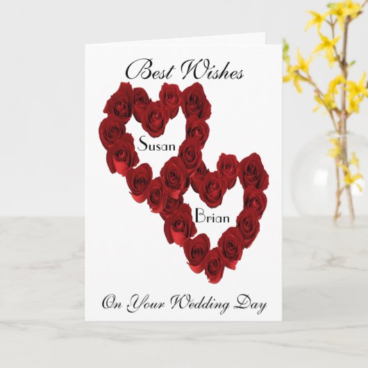 Weddenschapskaarten voor de bruid en de bruid kaart (Gele Bloem)