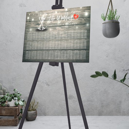 Weddenschapskaartje Champagne Glasses Wood Light Poster