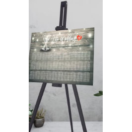 Weddenschapskaartje Champagne Glasses Wood Light Poster