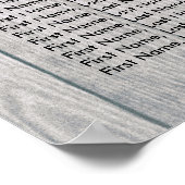 Weddenschapskaartje Champagne Glasses Wood Light Poster (Hoek)