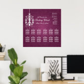 Weddenschapskaartje Chandelier Berry Pink Poster (Thuiskantoor)