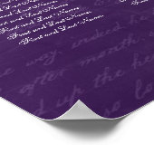 Weddenschapskaartje Chandelier Paars Poster (Hoek)