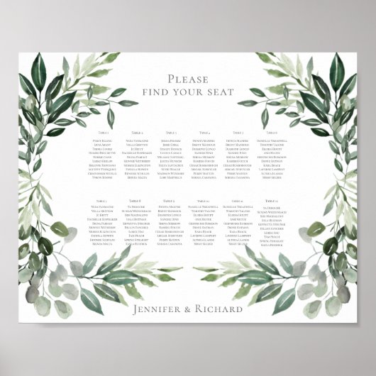 Weddenschapskaartje Foliage Bouquet Poster (Voorkant)