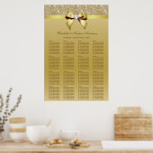 Weddenschapskaartje Gold Sequins Bow Poster (Keuken)