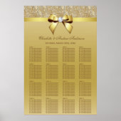 Weddenschapskaartje Gold Sequins Bow Poster (Voorkant)