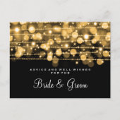 Weddenschapskaartpartij Sparkles Gold Advieskaart (Voorkant)