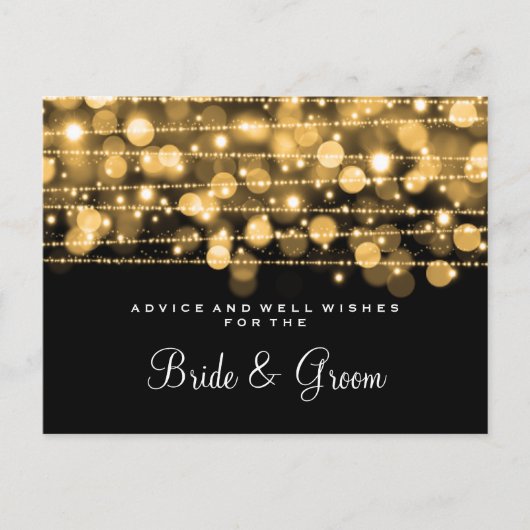 Weddenschapskaartpartij Sparkles Gold Advieskaart (Voorkant)