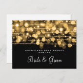 Weddenschapskaartpartij Sparkles Gold Advieskaart (Voorkant / Achterkant)