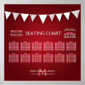 Weddenschapskaartwalk Love Bunting Monogram Red Poster (Voorkant)