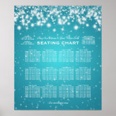 Weddenschapskabel Winter Sparkle Turquoise Poster (Voorkant)