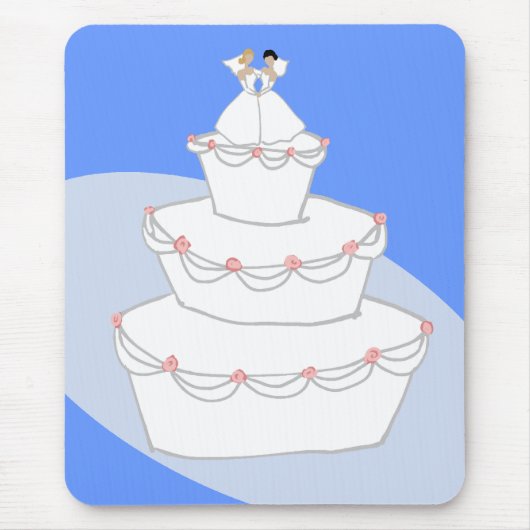 Weddenschapskap Twee bruidjes Muismat (Voorkant)
