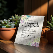 Weddenschapskeering Succulente Planten Rustisch ho Kaart