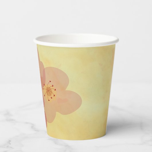 Weddenschapskiezen Aziatische drukke bloemen Papieren Bekers (Achterkant)