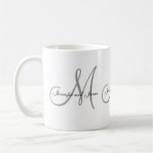 Weddenschapsmonogram en Namen Gift Favor Mok (Links)