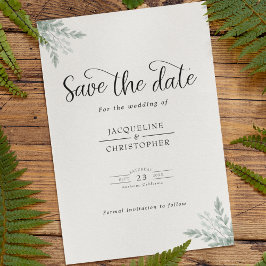 Weddenschapsmonogram Eucalyptus Save the Date