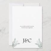 Weddenschapsmonogram Eucalyptus Save the Date (Achterkant)
