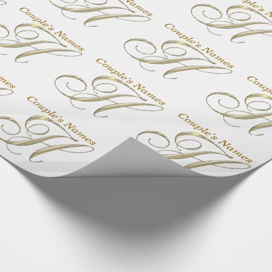 Weddenschapsmonogram H Gift Wrapping paper Cadeaupapier (Hoek)