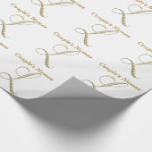 Weddenschapsmonogram L Gift Wrapping paper Cadeaupapier (Hoek)