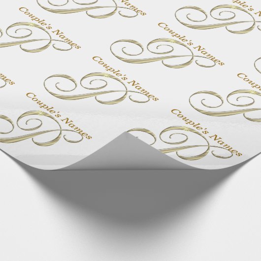 Weddenschapsmonogram P Gift Wrapping paper Cadeaupapier (Hoek)