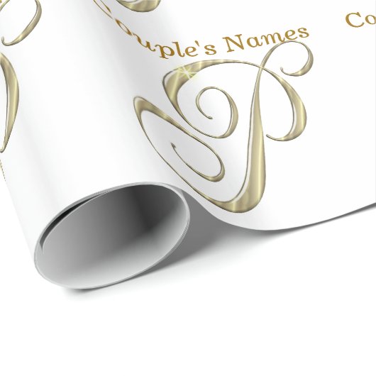Weddenschapsmonogram P Gift Wrapping paper Cadeaupapier (Rol Hoek)