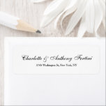Weddenschapsnaam Klassiek handschrift Etiket<br><div class="desc">Vertegenwoordig me met dit moderne,  elegante etiket van het terugkeeradres. Deze sjabloon kan worden aangepast aan alle professionele beroepen.</div>