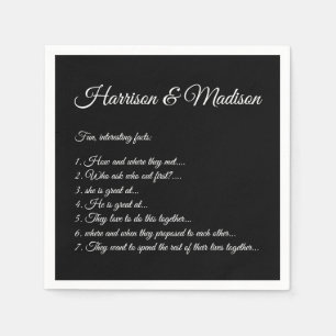 Weddenschapsnamen Couple Fun-papier Servet