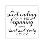 Weddenschapsnamen Datum Zoete einddatum nieuw begi Zelfinktende Stempel (Design)